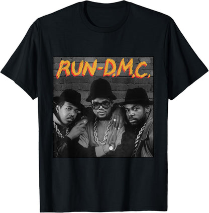 RUN DMC Official Merchandise -Adults Black Classic Fit T-Shirt