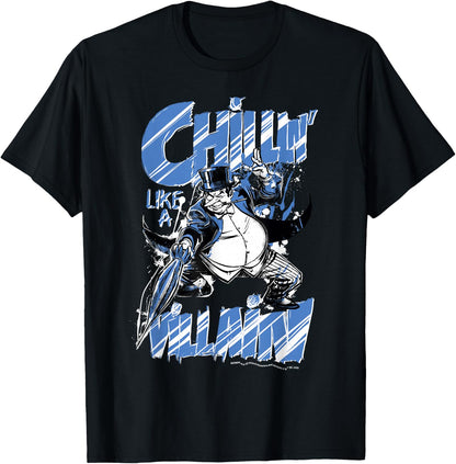Batman, The Penguin, Relaxes Like a Villain , Black, S T-Shirt