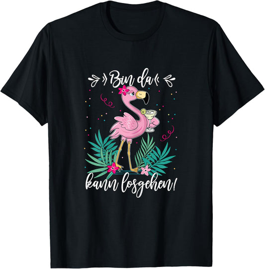 Women's Party with German Text Bin da kann losgehen (Bin da, black T-Shirt