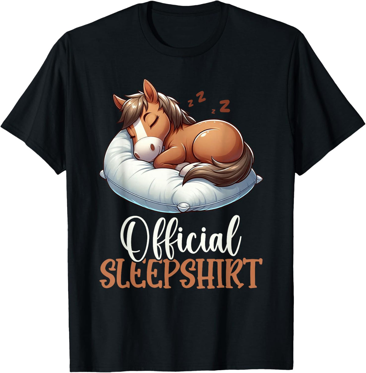 Official Horse Nap Pyjamas , Black, S T-Shirt