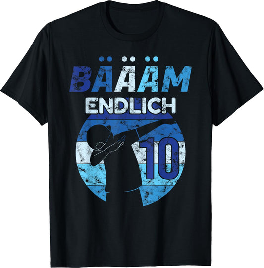 10th Birthday 10 Years Boy Dance Dab Music Finally Party T-Shirt