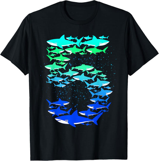5th Birthday Kids Girls Boys 5 Year Old - Shark Number 5 T-Shirt