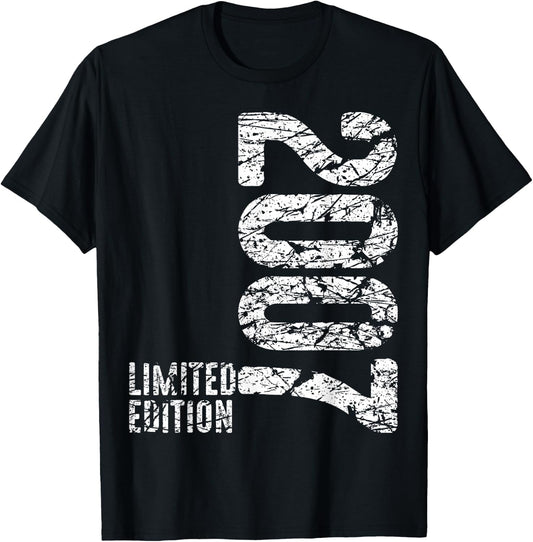 17th Birthday Boy Girl 17 Years 2007 Funny Gift , black T-Shirt