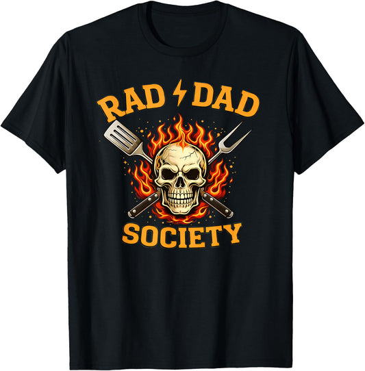 BBQ Grilling Father Rad Dad Society Master Griddle Cook T-Shirt