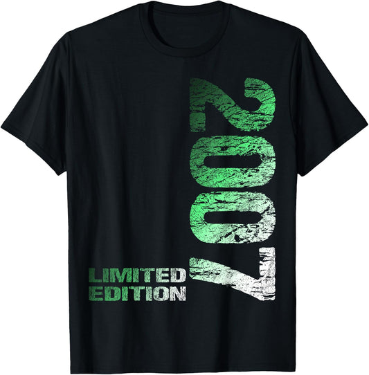 16th Birthday 2007 Limited Edition Boy Girl , black T-Shirt