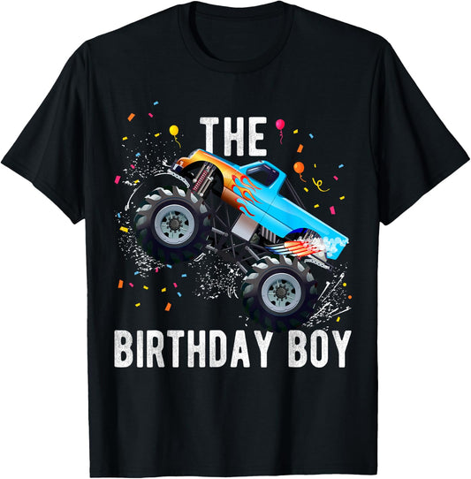 Birthday Boy Monster Truck Family Matching T-Shirt