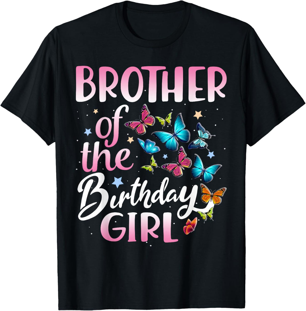 Brother of The Birthday Girl Butterfly Party Matching Family T-Shirt