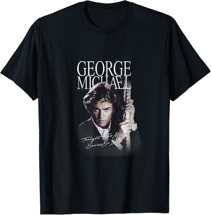 Retro Icon George Michael , Black, S T-Shirt