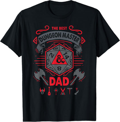 Dungeons & Dragons The Best Dungeon Master Dad Die Logo , black T-Shirt