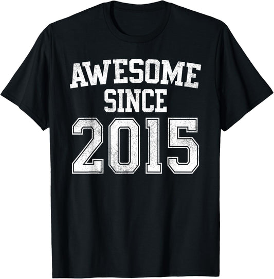 Awesome Since 2015 Gifts 11th Birthday 11 Year Old Boy Girl T-Shirt