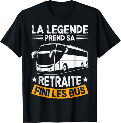 Retired 2024 Legend Retires Gone Buses , Black, S T-Shirt