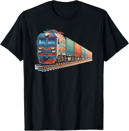 Kids Cargo Train , Black, S T-Shirt