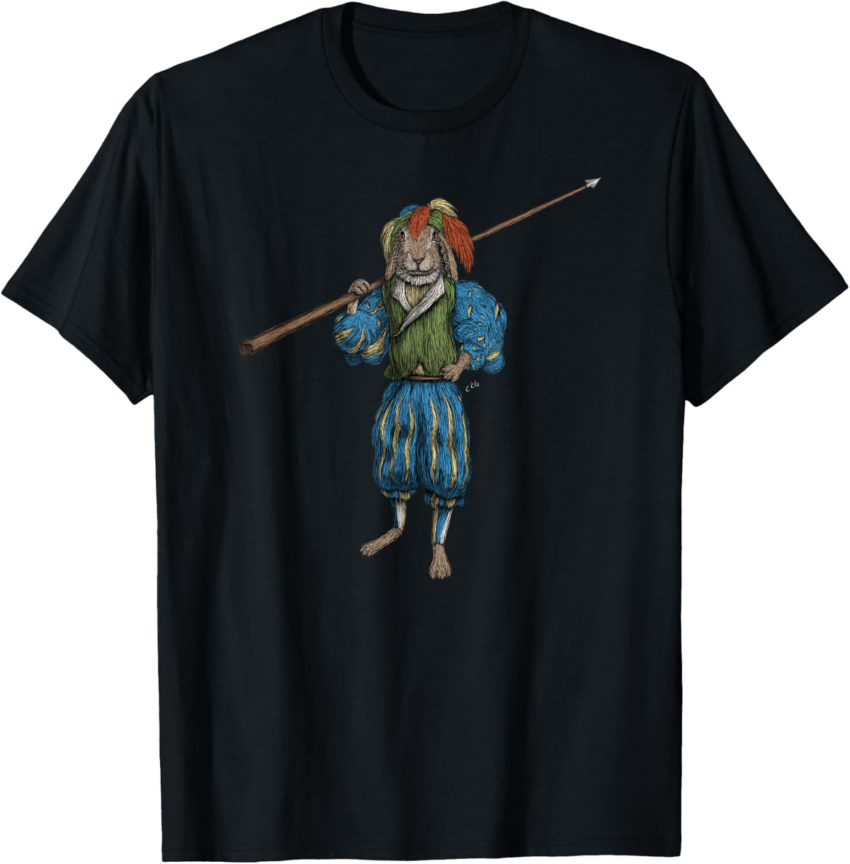German Landsknecht Hare Renaissance Rabbit HEMA Martial Arts T-Shirt