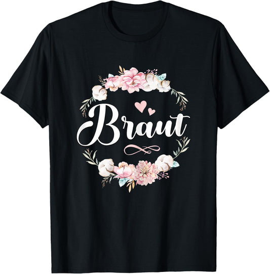 Women's Bridal JGA Women Bride Shirt Party Poltern Bridal , black T-Shirt