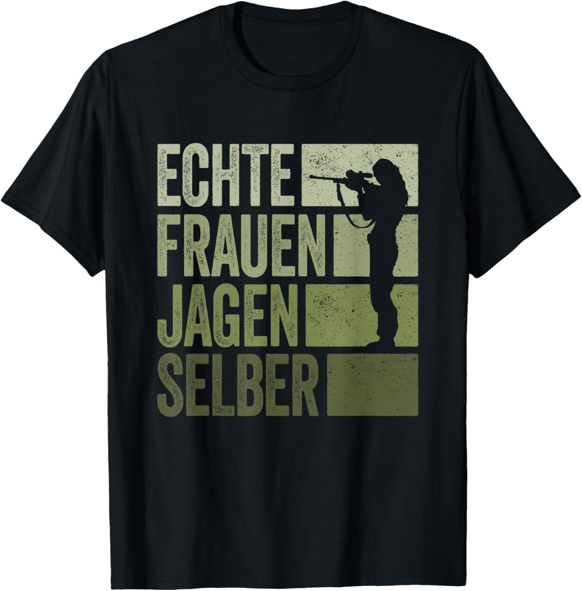 Women's with Hunter Motif, black T-Shirt