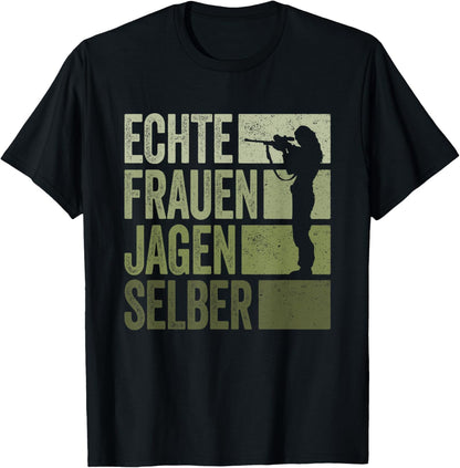 Women's with Hunter Motif, black T-Shirt