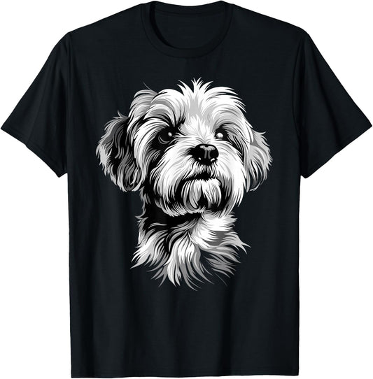 Bichon Maltese Small Dog Bichon Maltese Love Cute , Black, S T-Shirt