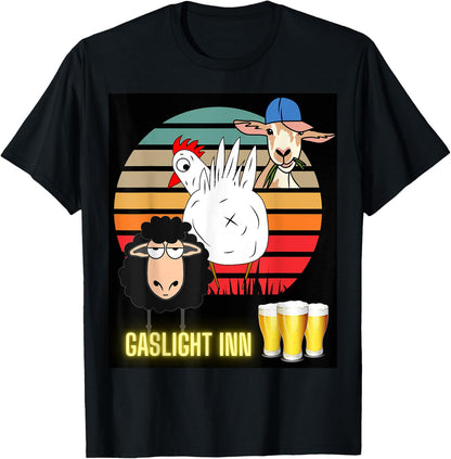 Funny Chicken Butt, Scapegoat & Blacksheep Go To A Beer Pub T-Shirt