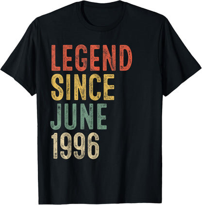 Legend Since June 1996 30th Birthday Men Women 30 Year Old T-Shirt