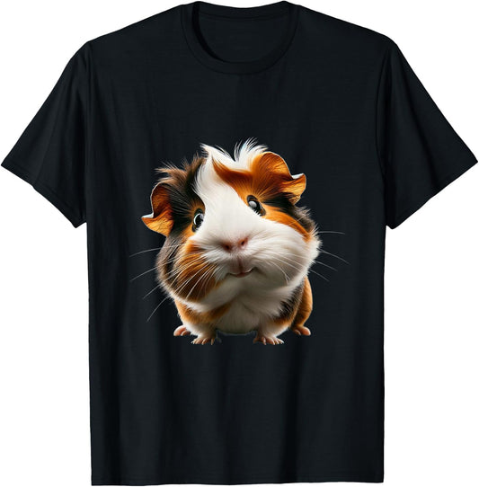 Adorable Guinea Pig Design , black T-Shirt