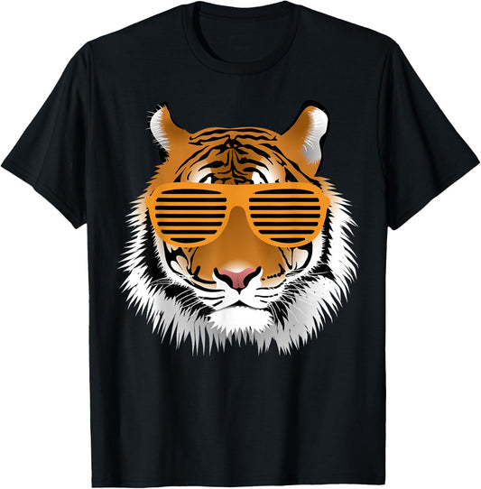 Birthday for Boy Cool Tiger Striped Animal Theme Party T-Shirt
