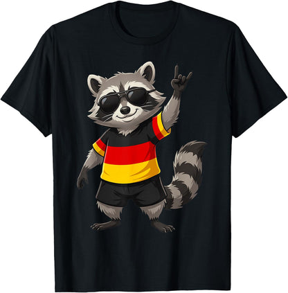 Deutschland Flagge Waschb?r T-Shirt