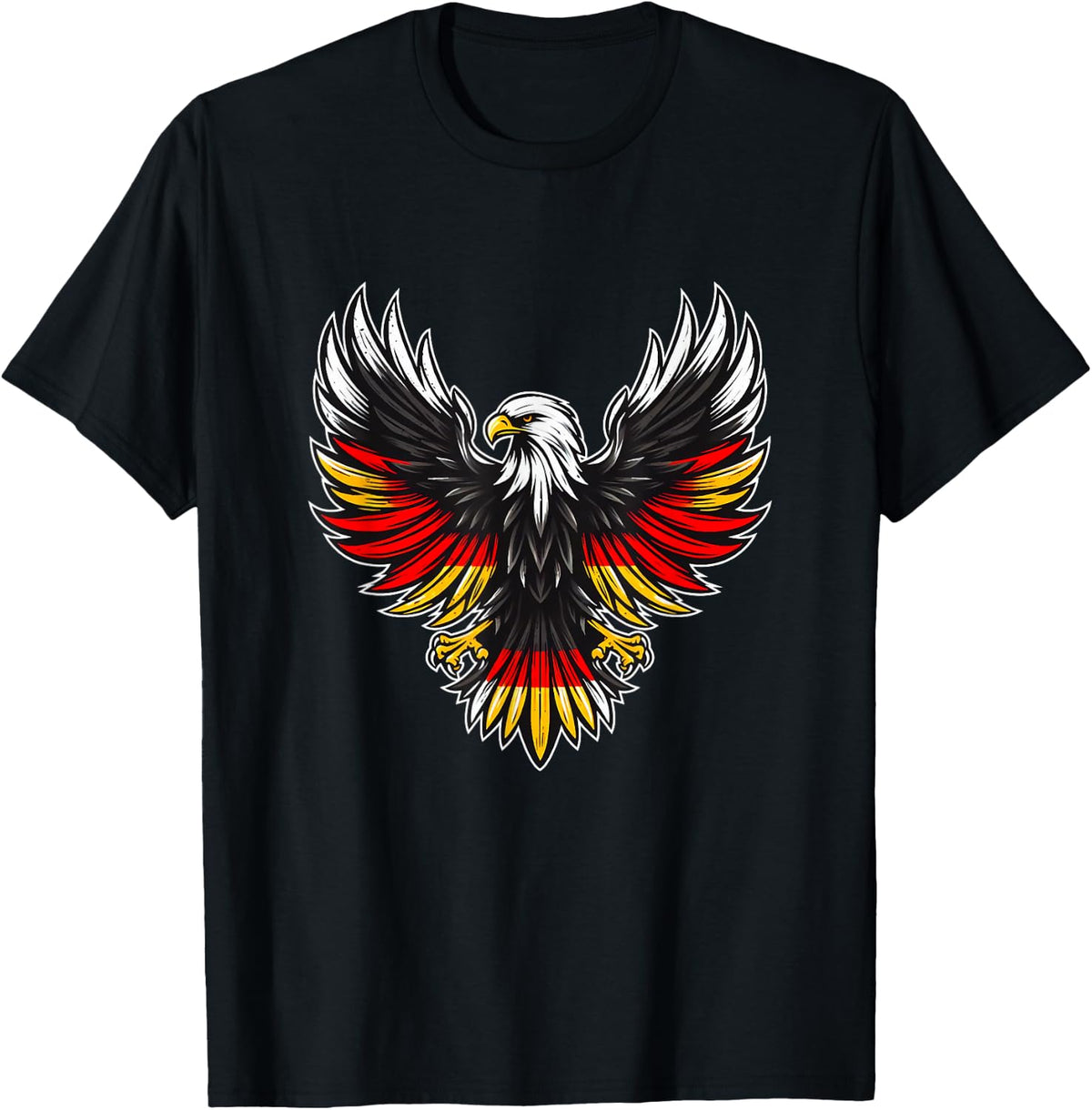 German Flag Eagle , Black, S T-Shirt