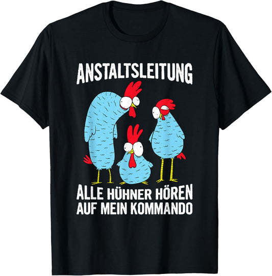 Anstaltleitung Chicken Farmer, Farmer, Chicken, Farm , black, s T-Shirt