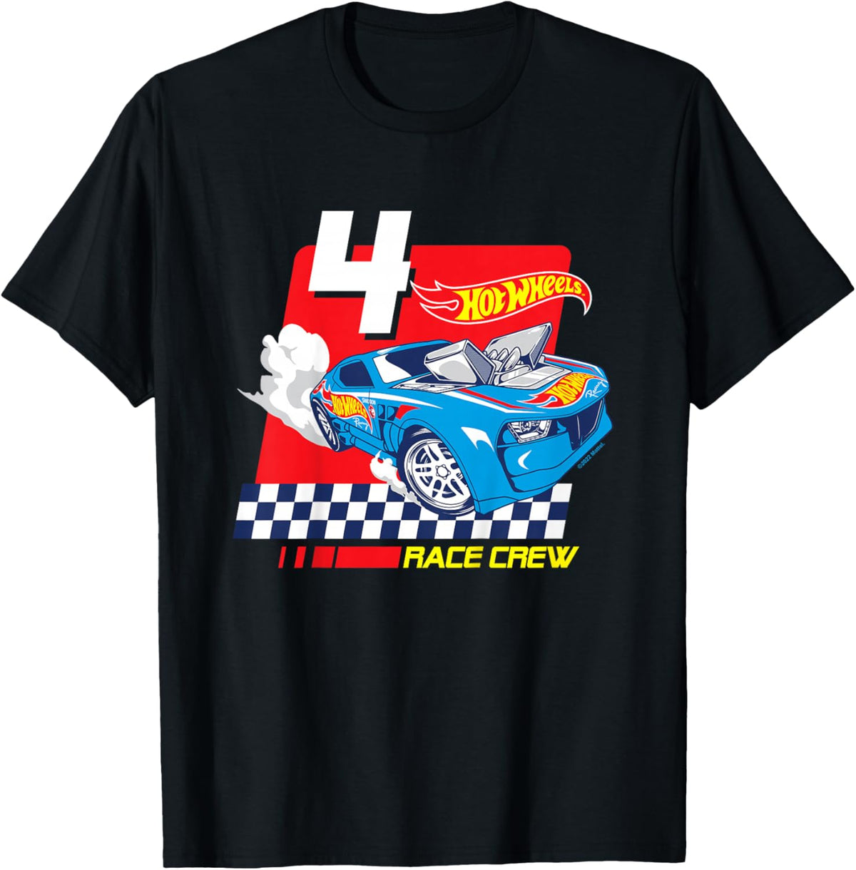 Childrens Hot Wheels Race Crew 4 Years Old , black T-Shirt