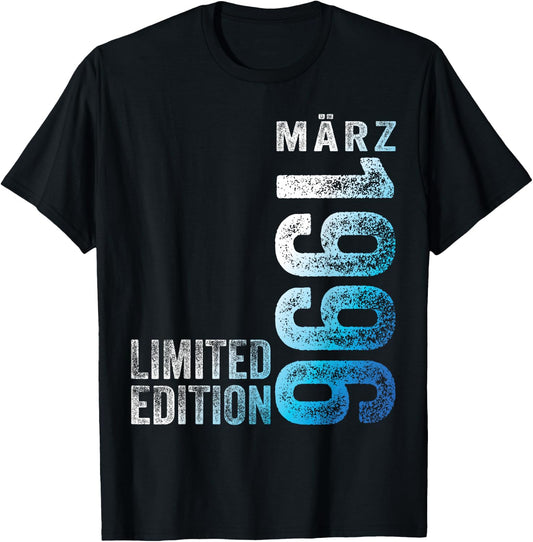 27th Birthday Man 27 Years Limited Edition March 1996 , black T-Shirt