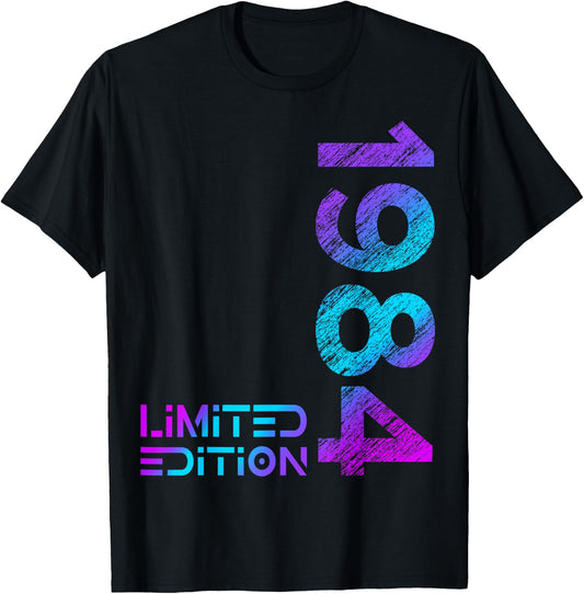 40th Birthday Limited Edition Vintage 1984 Man Woman , black T-Shirt