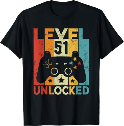 51st Birthday Man Woman 51 Year Old Game Controller Gamer T-Shirt