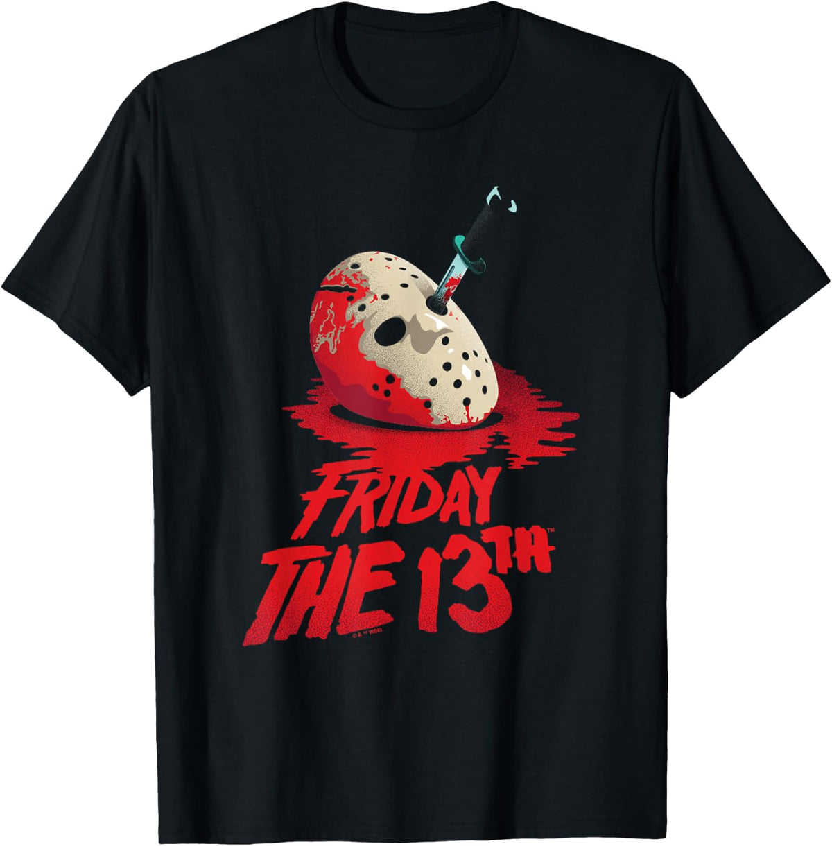 Friday the 13th Jason Mask , black T-Shirt