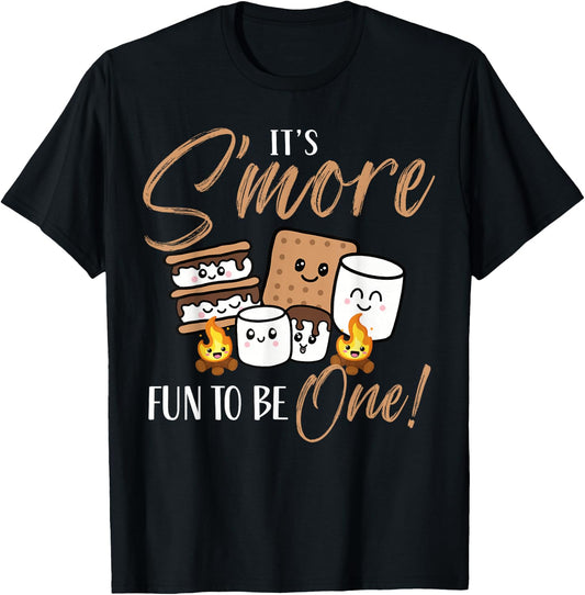 Birthday Campfire Marshmallow It's S'More Fun to Be One 1st T-Shirt