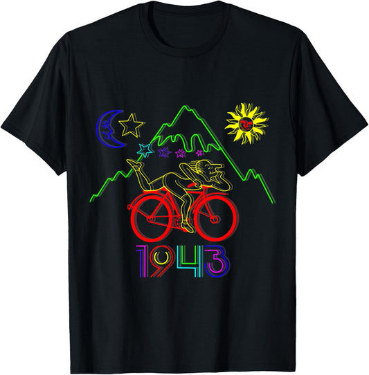 Bicycle Day 1943 LSD Creator Acid Trip , Black, S T-Shirt