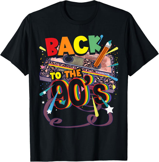 90s Outfit Party and Theme Party Costume Women's Men's , black T-Shirt