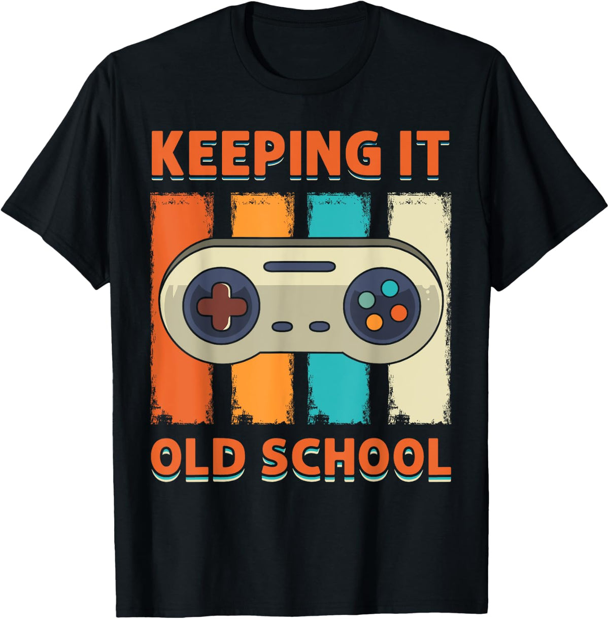 Keeping It Old School Gamer Vintage 80’s 90’s Arcade Gaming T-Shirt