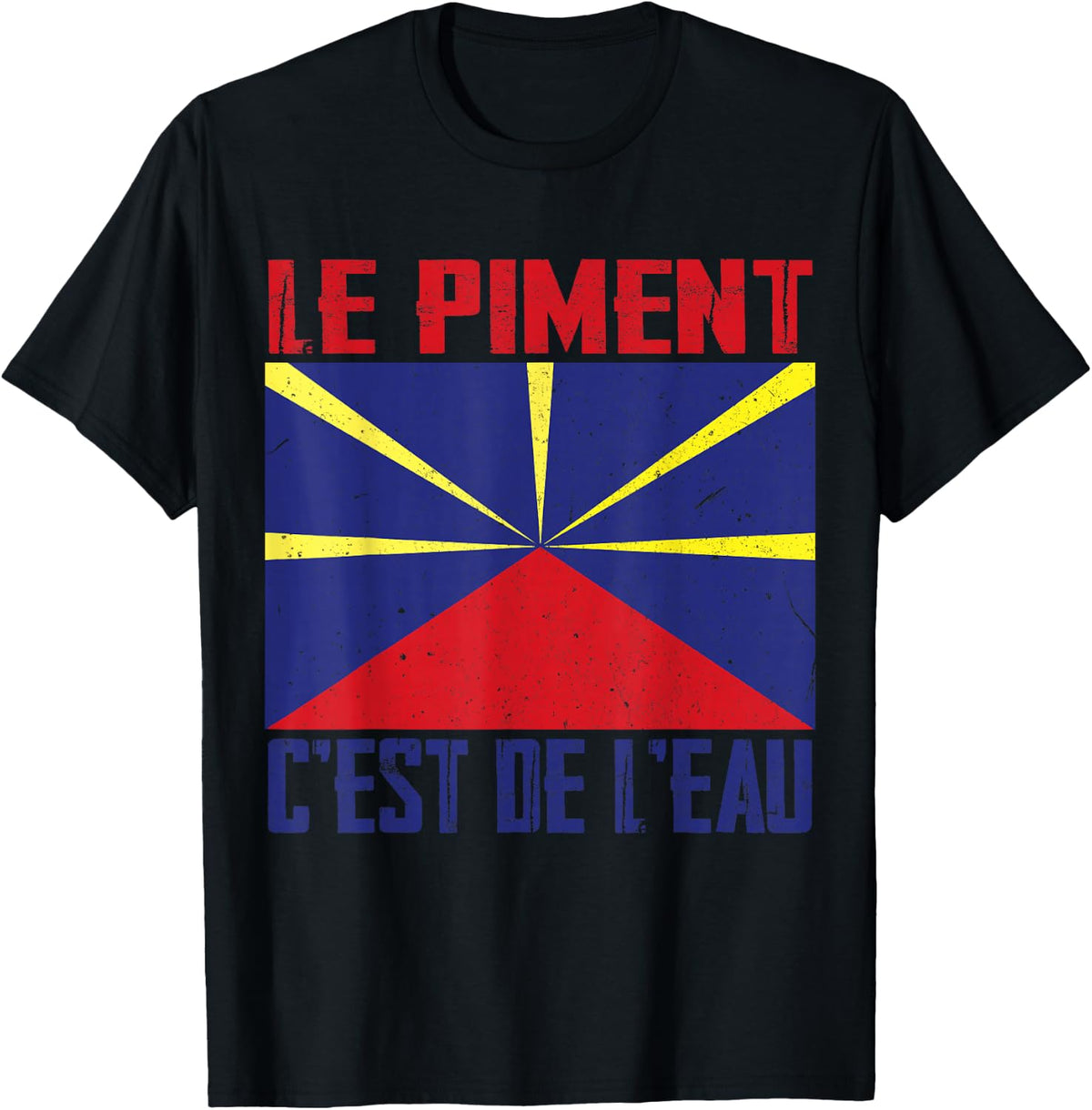 le chilli c'est de l'eau isle de la Réunion, 974 Réunionnais , Black, S T-Shirt