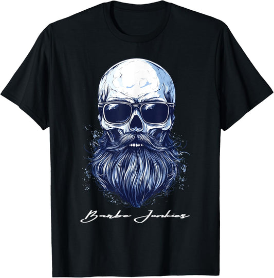Beard Bearded Skull Skull Gift , Black, S T-Shirt