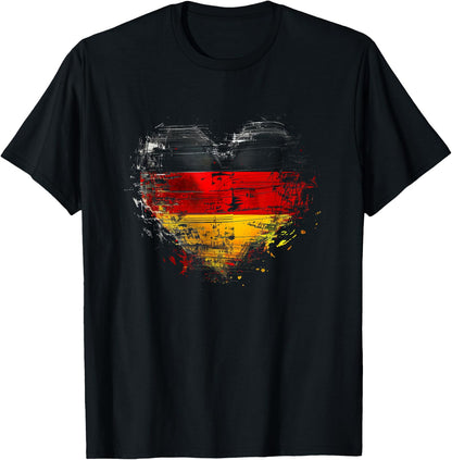 Deutschland Deutsche Flagge Herz T-Shirt