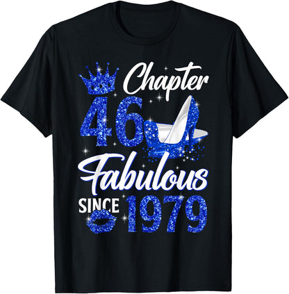 Chapter 46 Fabulous Since 1979 46th Leopard Birthday Queen T-Shirt