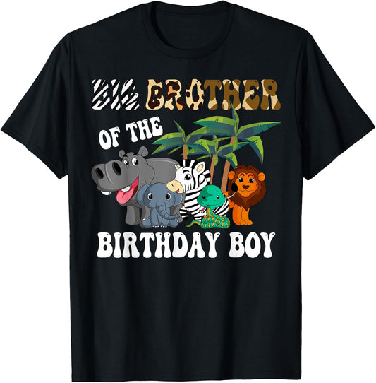 Big Brother of the Birthday Boy Zoo Bday Safari Celebration T-Shirt