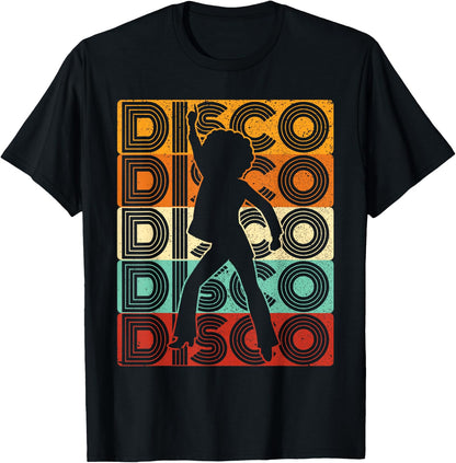 Disco Outfit Women's 70s Costume & 80s Dance Party Disco , black, s T-Shirt