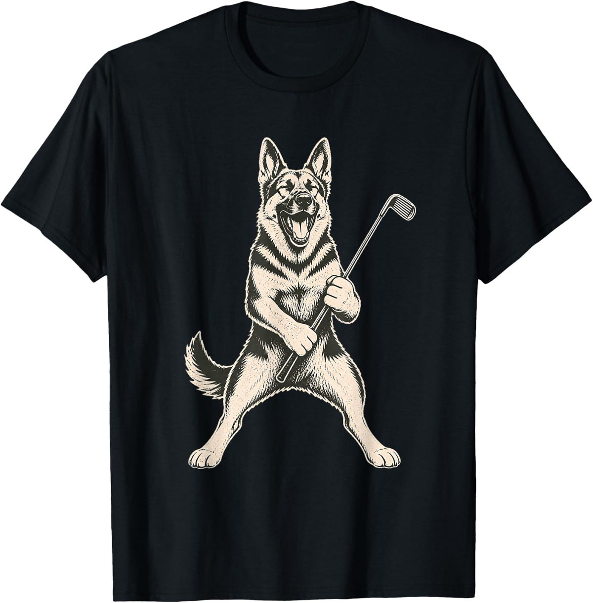 German Shepherd Golf Sports Vintage Dog Lover T-Shirt