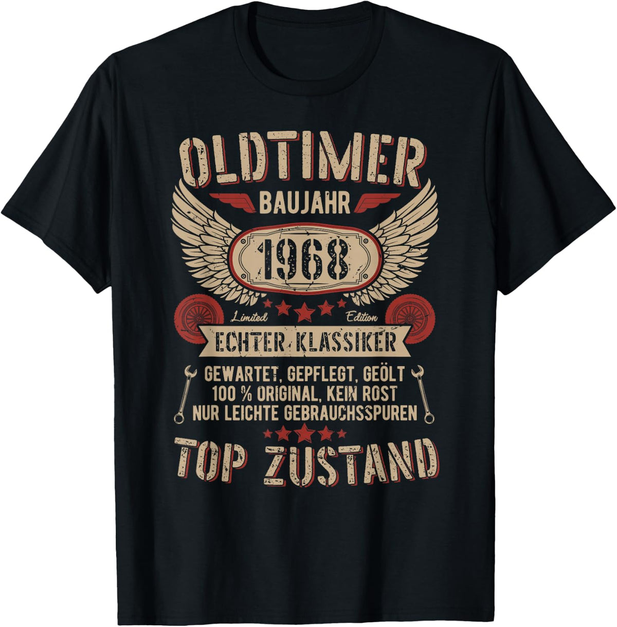 Oldtimer Baujahr 1968 Geboren Vintage Birthday Retro T-Shirt