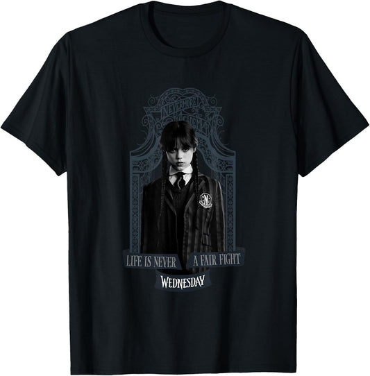 with German Text Wednesday Das Leben ist niemals ein fairer Kampf (German Language), black T-Shirt