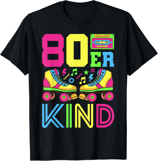 80s Child 80s Outfit 80s Costume 80s Party 80s , black T-Shirt