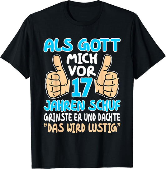 17th Birthday 17 Years Boy Girl Teenager 17 Years Old , black, s T-Shirt