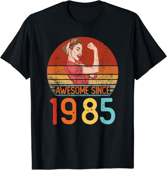 Awesome Since 1985 Birthday Women Vintage 40th Birthday T-Shirt
