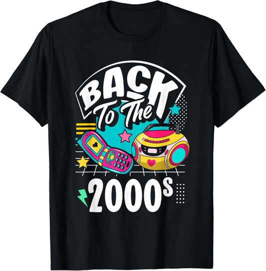 Back to the 2000s vintage two thousand retro 00s , Black, S T-Shirt